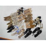 +VAT A bag containing 16 pairs of heels in various styles and sizes