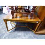 Yew and burr walnut coffee table