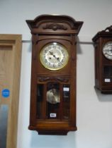Dark oak cased wall clock