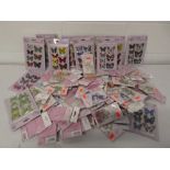 Large quantity of Buddy Craft 3D butterfly stickers with large quantity of mixed clear stamps