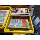 Crate of Buster and Dennis the Menace magazines