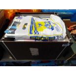 Box containing various Tottenham Hotspur memorabilia
