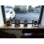4 car themed mantle clocks: Jaguar, MG, Land Rover and Rover