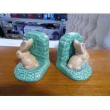 Pair of Sylvac rabbit bookends