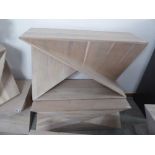 Geometric rectangular topped side table
