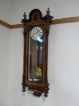 Mahogany cased wall clock