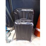 +VAT Pair of Samsonite suitcases in black