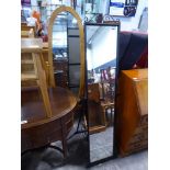 2 various cheval mirrors