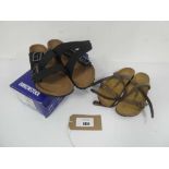 +VAT 2 pairs of Birkenstock sandals size 39 and 42 - boxed