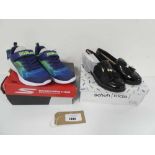 2 pairs of children's shoes to include sketchers trainers UK3 and Schuh loafers size UK4 (both