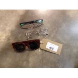 +VAT Pair of Gucci sunglasses with brown frame