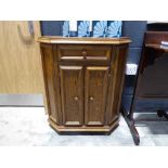 Dark oak cabinet with single drawer