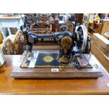 Jones family CS manually operated sewing machine plus one other