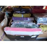 Two boxes of various bedding packs