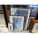 Framed and glazed print of The Princess Beatrice Locomotive, together with a small print of a