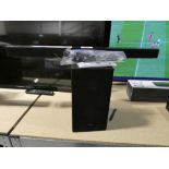 +VAT Samsung sound bar with wireless sub woofer, model B430, comes with PSU and remote control