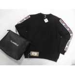 +VAT Moshino U tape sweatshirt in black size 2-XLarge with flannels bag