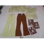 +VAT Large quantity of Missguided green flared and brown trousers