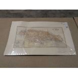 Unframed map of Jamaica