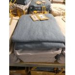 +VAT 4 super king fitted sheets in Frida Aegean blue linen