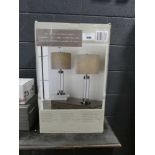 +VAT Boxed set of 2 glass table lamps