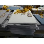 +VAT 6 double deep fitted sheets in Anna white cotton