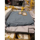 +VAT 4 single fitted sheets in Anna Prussian blue cotton