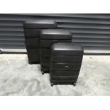 +VAT Set of 3 American Tourister suitcases in black