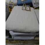 +VAT Stack of 4 super king deep fitted sheets in Frida sesame linen