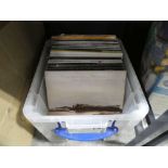 Box of records including Diana Ross, Christopher Cross, Culture Club, Gladys Knight, Cliff