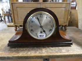 Mahogany cased Napoleon style mantle clock by Whittington Westminster