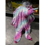 Bag containing 10 kids unicorn onesies