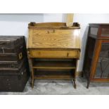 Dark oak writing bureau