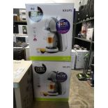 +VAT Two Nescafe Dolce Gusto coffee machines, boxed