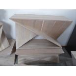 Geometric rectangular topped side table