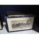 Collection of 9 various framed and glazed scenes and maps of Northampton and Northants including