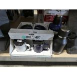 +VAT Collection of flasks and insulated mugs