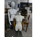 +VAT 2 posable mannequin torsos on stands
