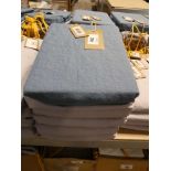 +VAT 5 king size deep fitted sheets in Frida Aegean blue linen