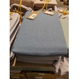 +VAT 4 double deep fitted sheets in Frida Aegean blue linen