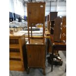 Mahogany single door bedside cabinet and similar pot cupboard