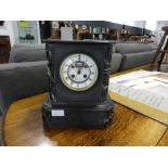 Slate cased mantle clock by C. Detouche, Paris