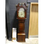 Mahogany cased grandfather clock by J. Scott, Hilford