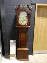 Mahogany cased grandfather clock by J. Scott, Hilford