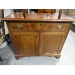 Mahogany pot cupboard with single drawer