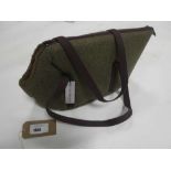 +VAT Mutts & Hounds England teddy fleece lined luxury small dog carrier in green