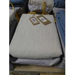 +VAT Stack of 3 super king deep fitted sheets in Frida sesame linen