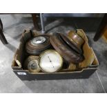 Small box of barometers and barometer parts