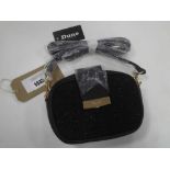 +VAT Dune boucle chain strap shoulder bag in black