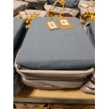 +VAT 4 super king fitted sheets in 'Frida' Aegean blue linen